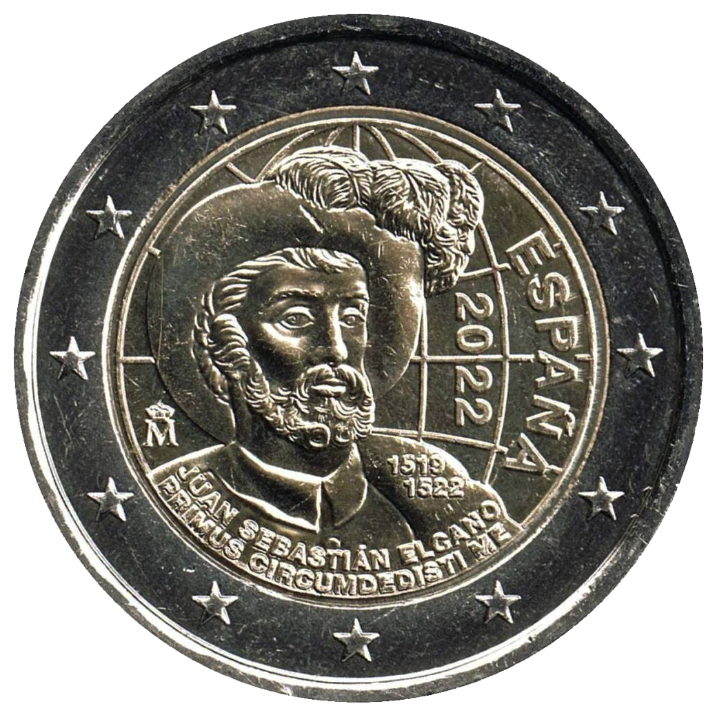 2 euros conmemorativa V Centenario de la primera Vuelta al Mundo